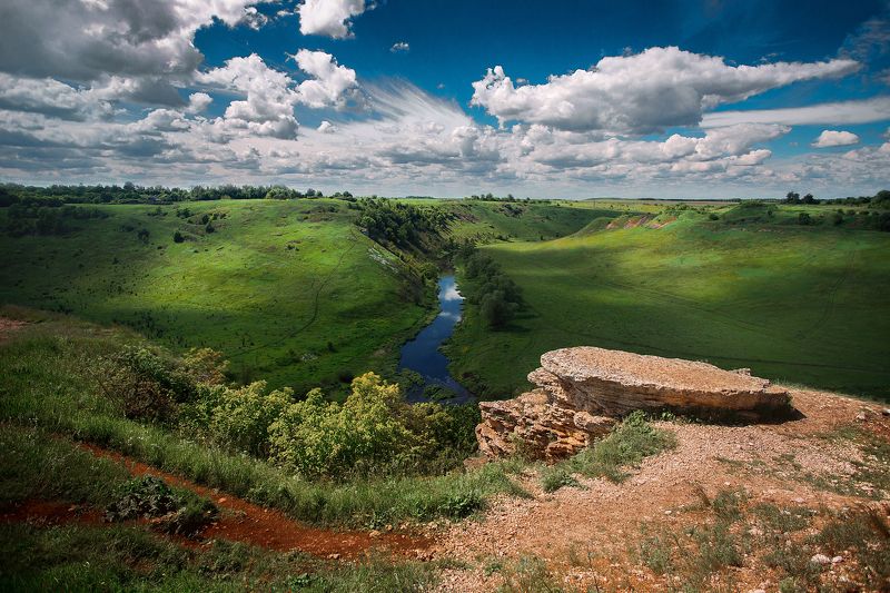 пейзаж липецкая область елец елецкий район воргольские скалы максим чурляев Вид с Воргольских скалphoto preview