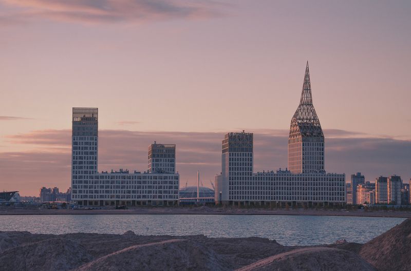 СПб, город, закат Новый городphoto preview