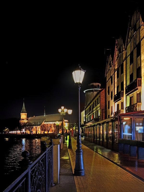 калининград, kënigsberg, архитектура, ночь, город Ночь в Рыбной деревне. Калининград.photo preview