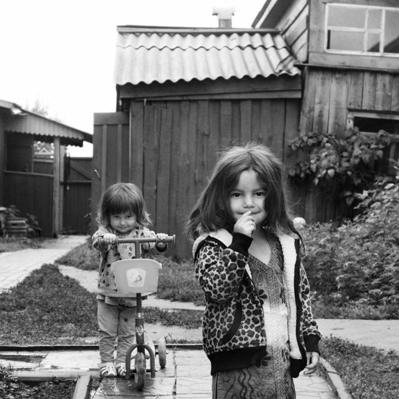 Дети, Портрет, Чб Свобода и Машаphoto preview