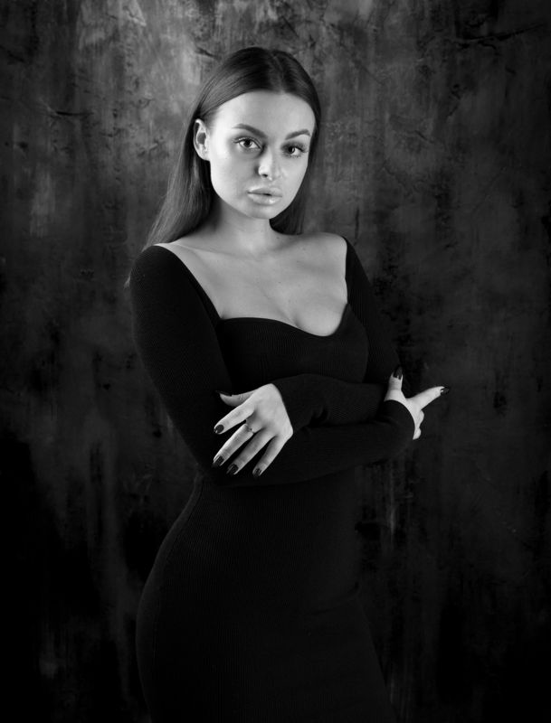 студийный портрет, красивая девушка, женский портрет, концептуальное, нуар Настяphoto preview