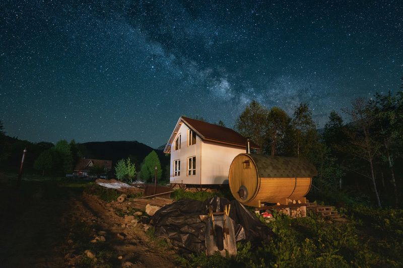 carachay, cherkessia, milkyway, starry, night, countryside, caucasus, sky, п. Пхия.photo preview