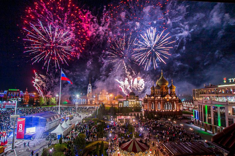 тула, россия, тульский, кремль Салют над Тулой фото превью