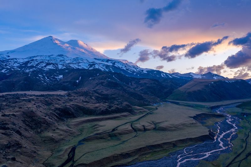 эльбрус, горы, закат Эльбрусphoto preview