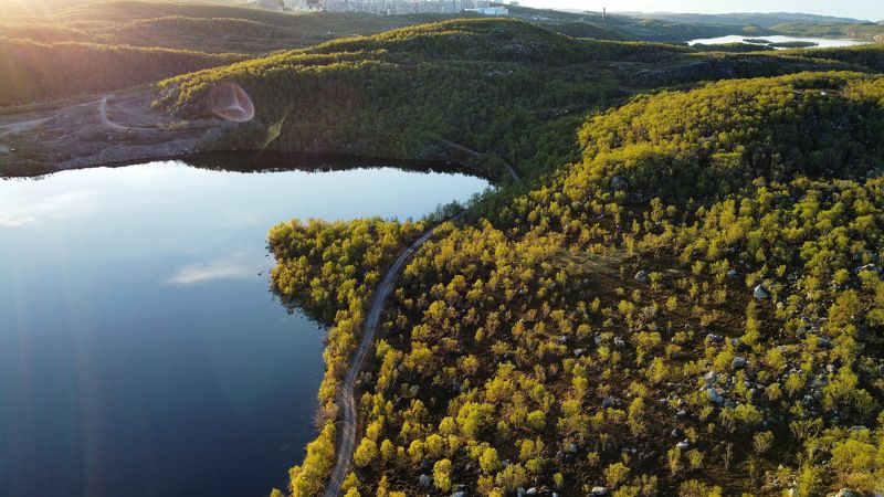 озеро, солнце, север, белые ночи «В лучах солнца»photo preview