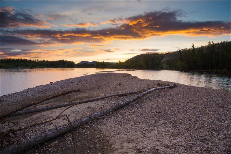 Индигирка, Якутия Закат на Индигиркеphoto preview