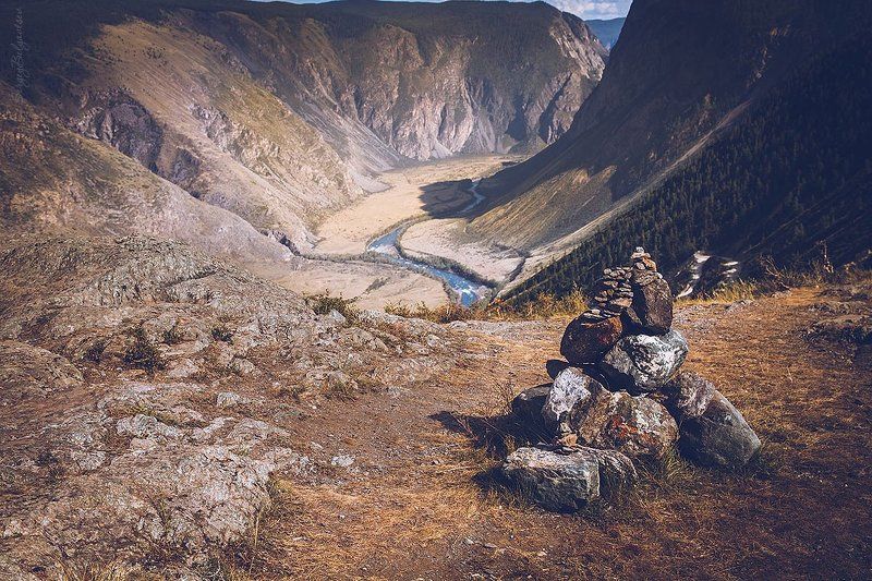 Алтай, Обо, Перевал Кату-Ярык, Тур, Чулышман Обо над Чулышманомphoto preview