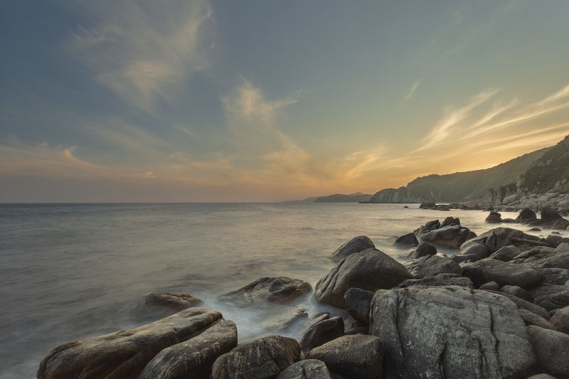 море,закат, облака photo preview