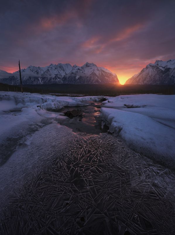 забайкалье, чара, чарская пустыня, закат, кодар, кодарский хребет Кодарский хребетphoto preview