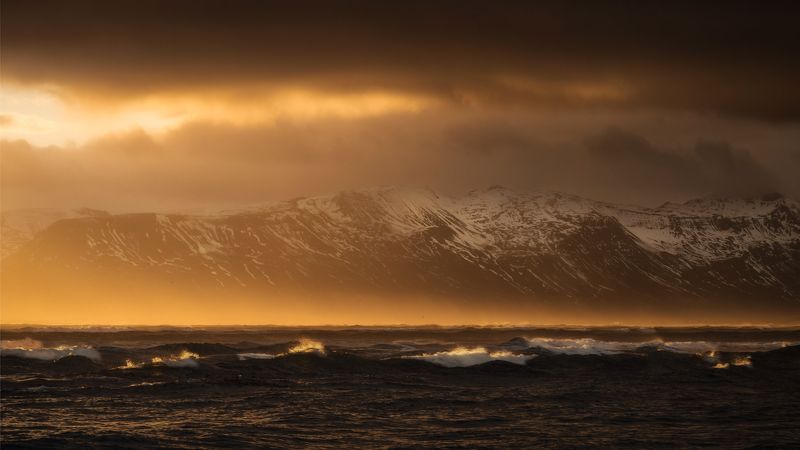 Landscape sunrise iceland seascape mood dark longexpo The Land of the Unnamedphoto preview