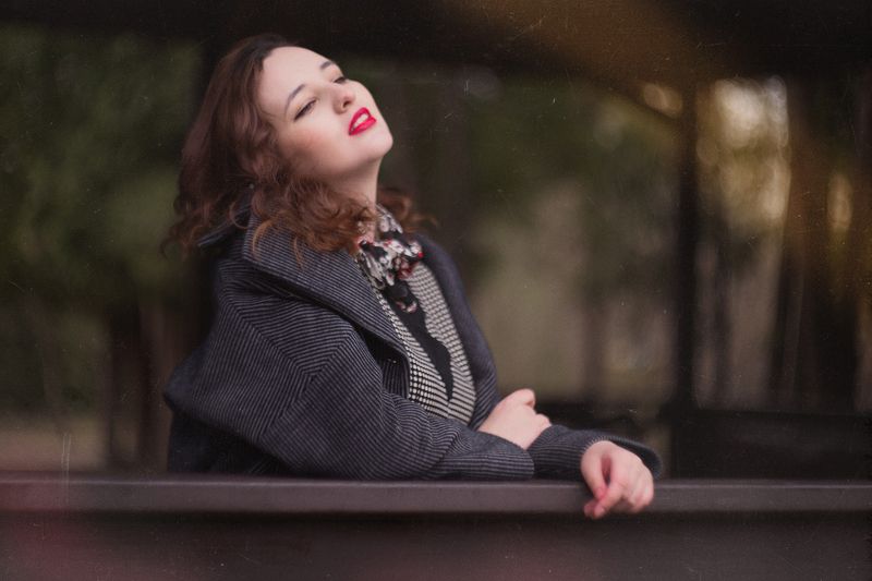 Портрет, фотосессия, весна, шум, ретро, винтаж, природа, гелиос Полинаphoto preview