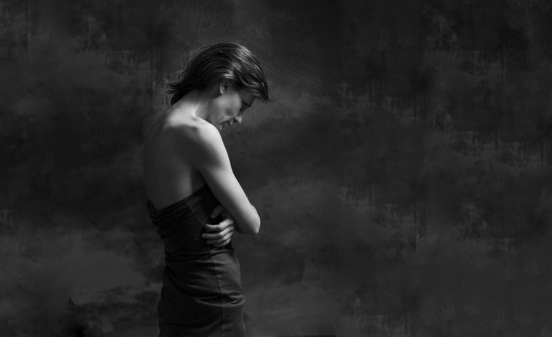 девушка Раздумья Reflectionphoto preview