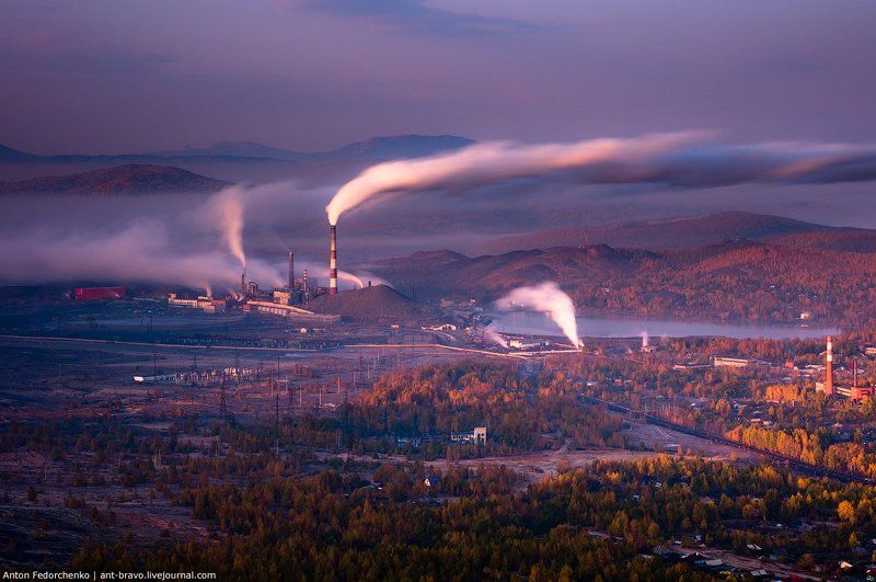Дым, Завод, Карабаш, Трубы, Экология, Южный урал «Карабашмедь» желает доброго утра! фото превью