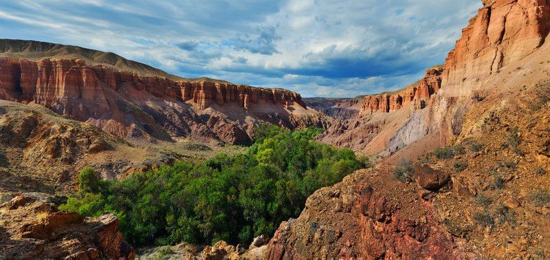 казахстан, чарын, каньон, пейзаж, панорама, kazakhstan, landscape Чарынphoto preview