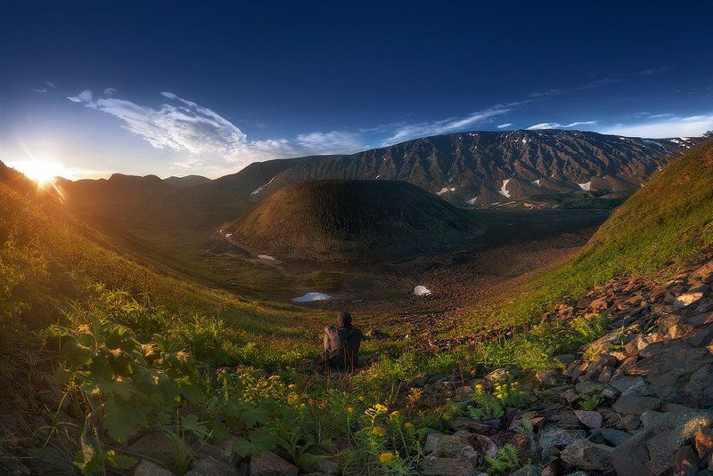 Восход солнца. Вулкан Кропоткина.photo preview