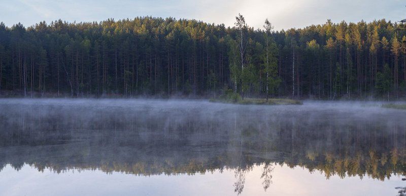Утро на озере Черешняphoto preview