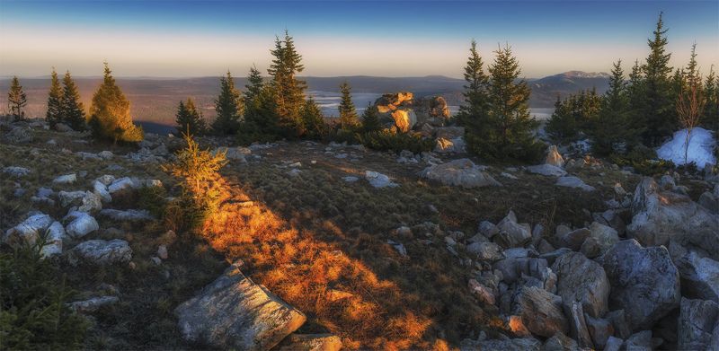 Весна, Горы, Закат, Зюраткуль, Панорама, Пейзаж, Природа, Путешествие, Туризм, Урал, Южный урал На вершине Зюраткульphoto preview