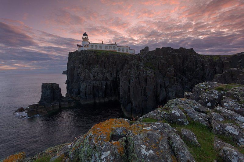 basalt, isle of skye, landscape, neist point lighthouse, rubha na h-eist, scotland, skye, маяк, скай, шотландия Scotland. The Isle of Skyephoto preview