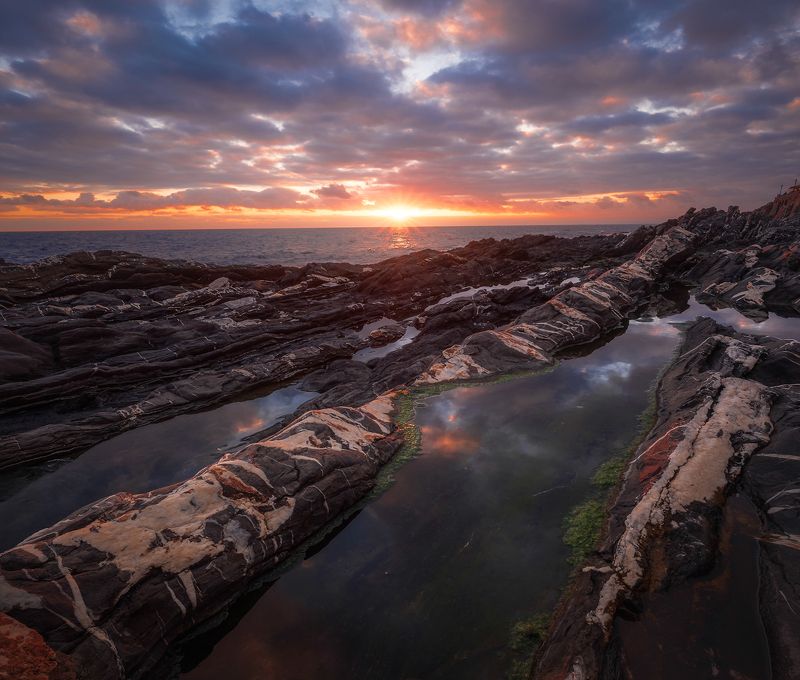 Landscape seascape leading line sunset sunrise coast color  Aionphoto preview