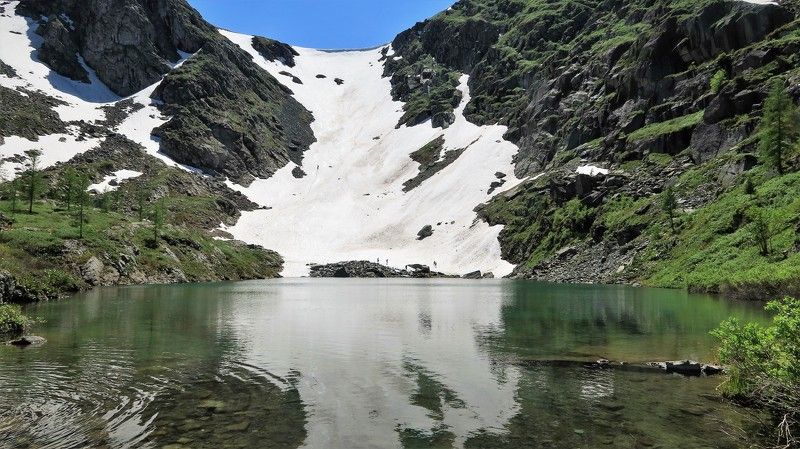 снег,озеро,горы,алтай,лето Снег у озераphoto preview