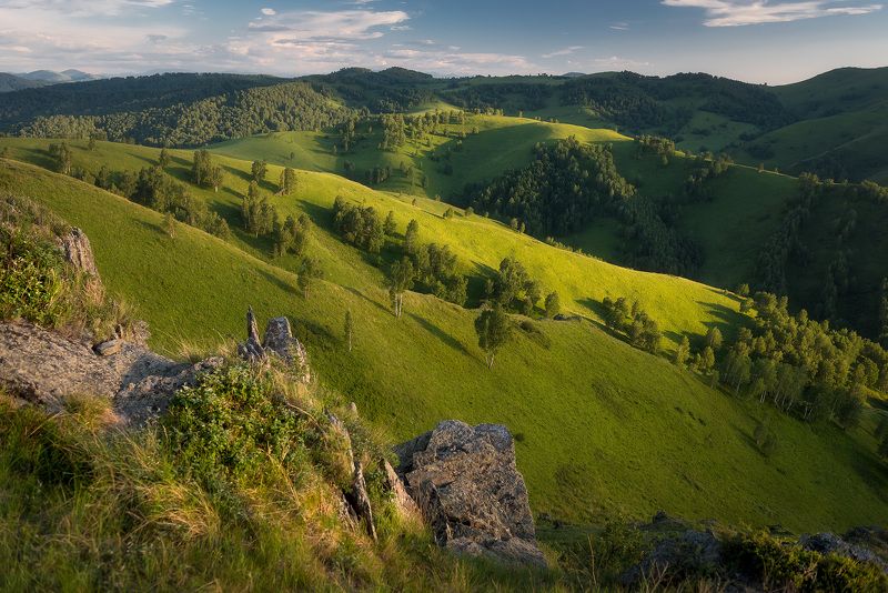 пейзаж, алтай, горы, лето, река, скалы Алтай фото превью