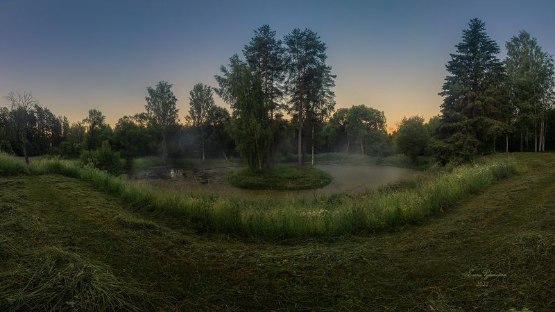 щелыково, кострома, утро, пейзаж, остров Щелыковоphoto preview