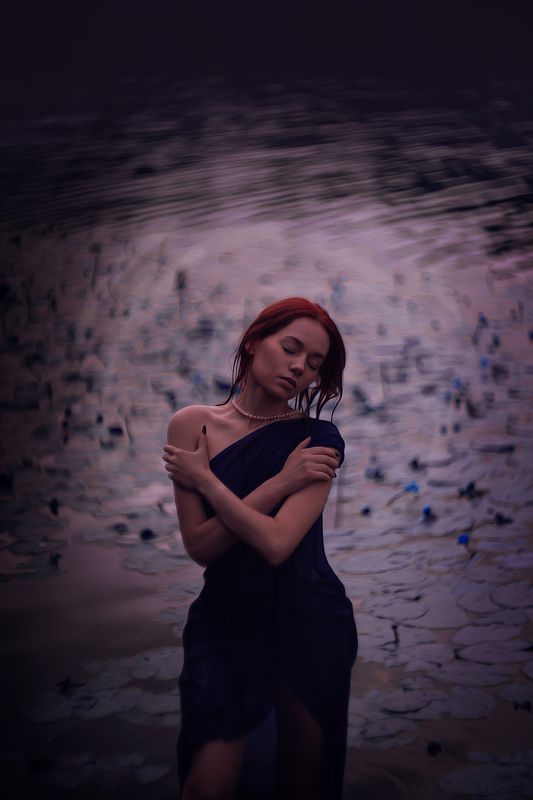 Портрет, постановочная, сказочная фотосессия, русалка, в воде, женская фотосессия, эстетика, гелиос Русалка. Ксенияphoto preview