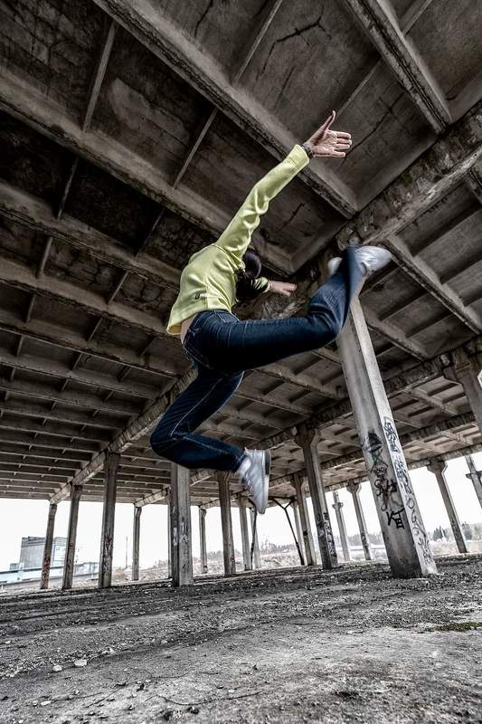 #photoart, #photowork, #yoga, #lostplace, #sport Jumpphoto preview