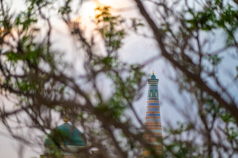 путешествия, хива, узбекистан Рассвет над Хивойphoto preview