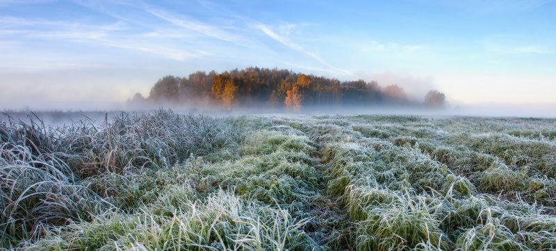 утро мороз иней свислочь октябрь Осеннее утроphoto preview