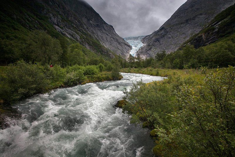 Ледник, Норвегия, Пейзаж, Река Норвегия, ледник Бриксдалсбреенphoto preview