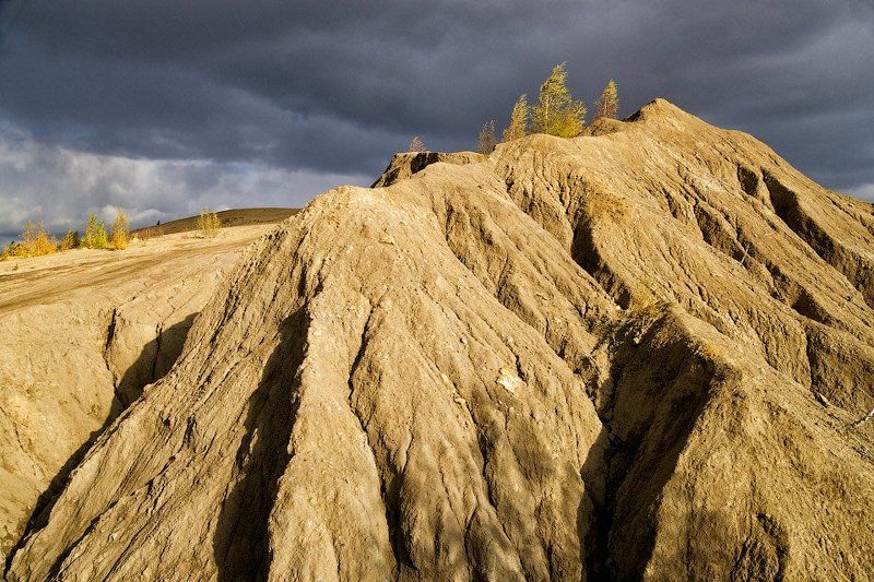 тульская область, романцевские горы, ушаковский угольный разрез, подмосковный угольный бассейн Романцевские горыphoto preview