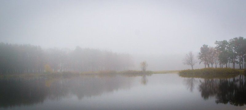 Лес, Озеро, Осень, Парк, Туман, Утро Туманные зарисовкиphoto preview