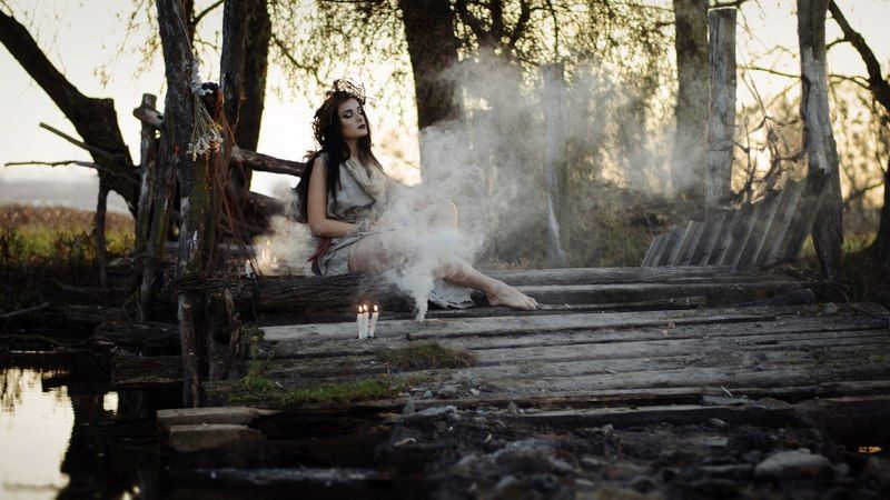 Girl, Smoke, Witch photo preview