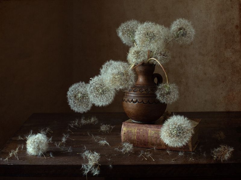 миламиронова, фотонатюрморт, stillife, лето, кувшин, одуванчики, цветы, букет Одуваны... фото превью