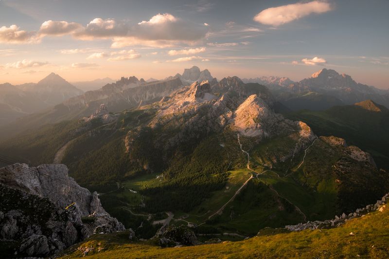 Landscape panorama sunrise mountain light dolomites italy Land of the Freephoto preview