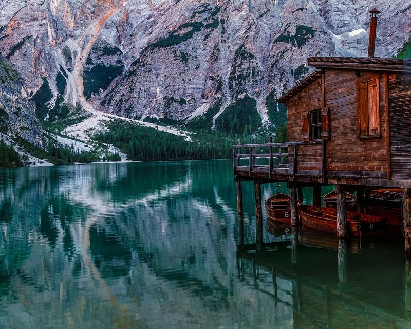 италия,доломиты,брайес Озеро Брайесphoto preview