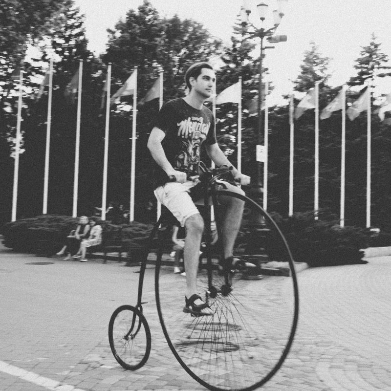 стрит, велосипед, портрет  фото превью