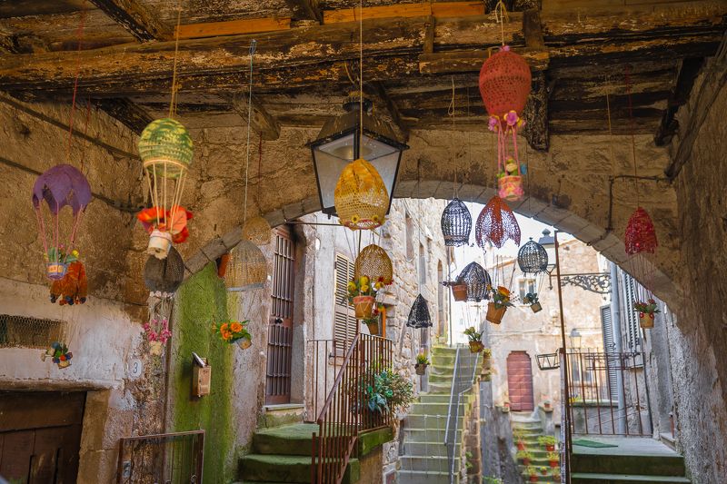 италия, борго, город, ручная работа, арка, балки деревянные, Борго Виторкиано в Италии. Городские зарисовкиphoto preview