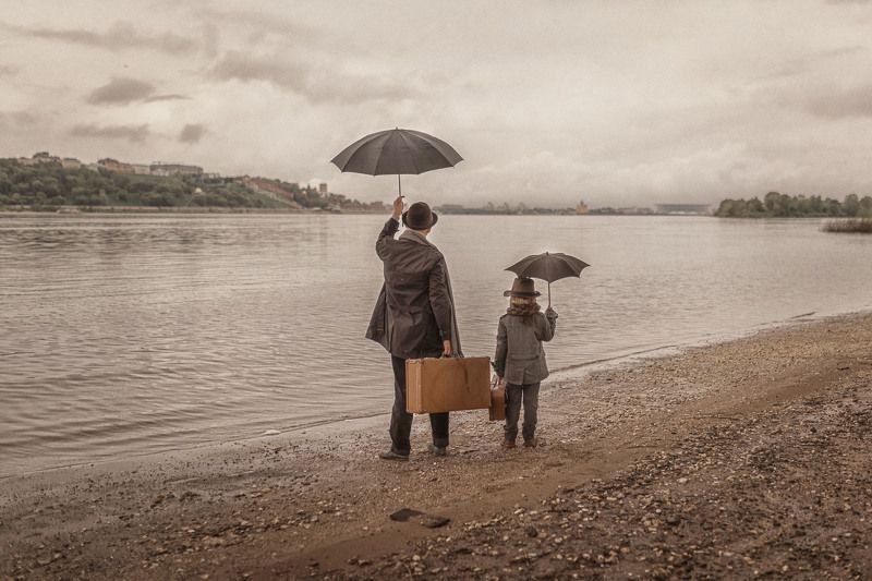 дети, мальчик, детскаяфотография, дождь, кино Дождь фото превью