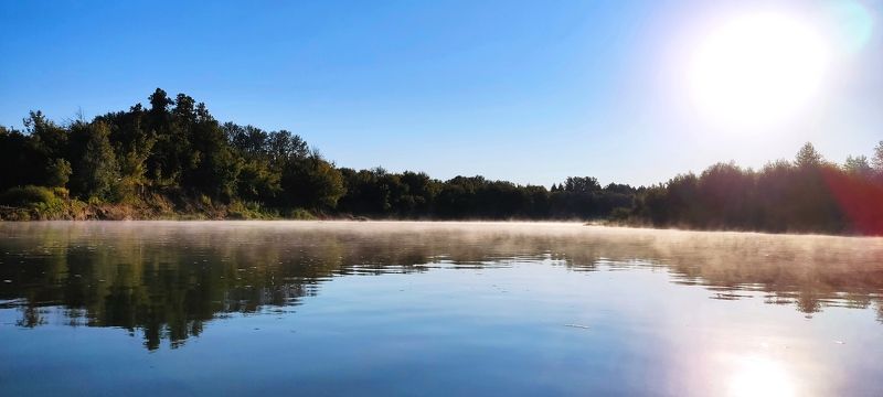 Река Урал. Рассвет. photo preview