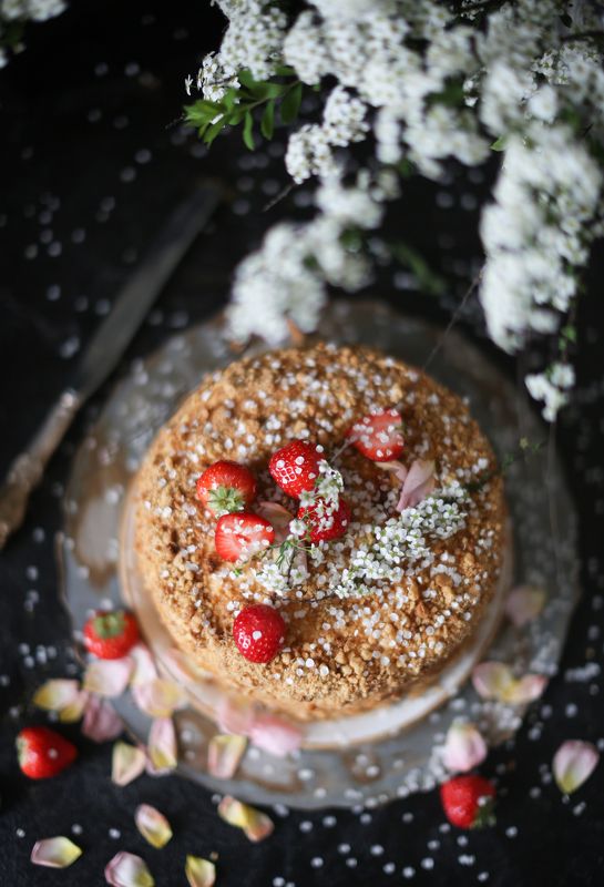 еда, торт, цветы , сладкое Медовикphoto preview