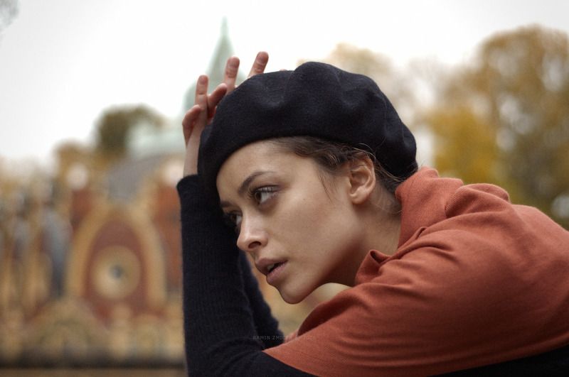 портрет, осень, девушка, берет, цвет, эвора, вднх One More Evora\'s Dayphoto preview