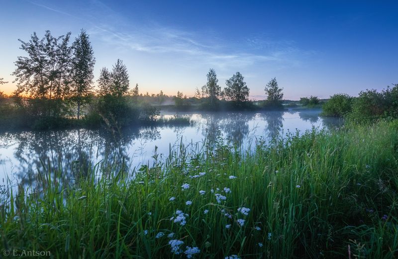 пейзаж, природа, кострома, лето, туман, летняя ночь, серебристые облака, elvis antson В летнюю ночьphoto preview