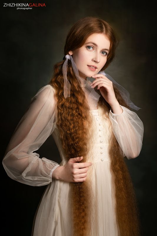 девушка, портрет, рыжая, длинные волосы, фотограф москва, portrait, girl, face, beauty, Ольгаphoto preview