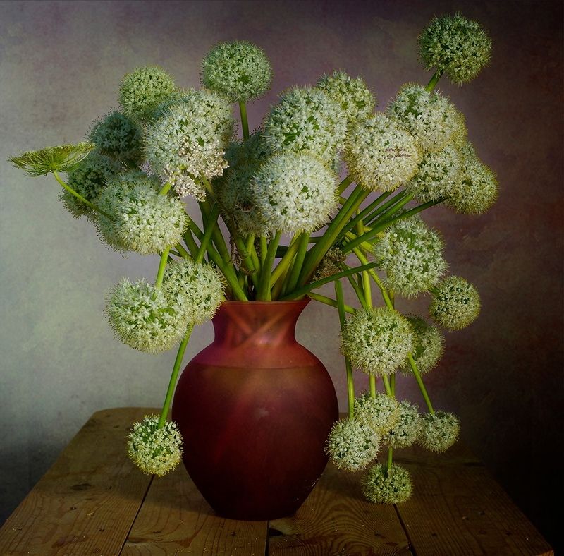 натюрморт#цветы#вера павлухина#лук# Луковый букет.photo preview