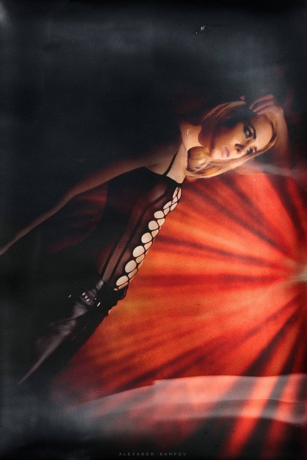 Девушка, Дедолайт, Красный, Постоянный свет, Светографика, Карпов Александр
