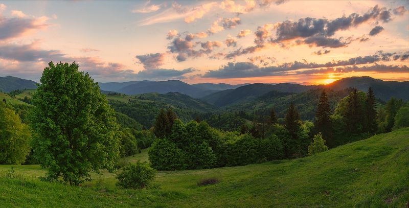 украина карпаты синевирский перевал закат солнца Закат на Синевирском перевалеphoto preview