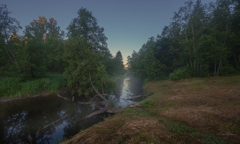 щелыково, куекша, река, костромская область На рассветеphoto preview