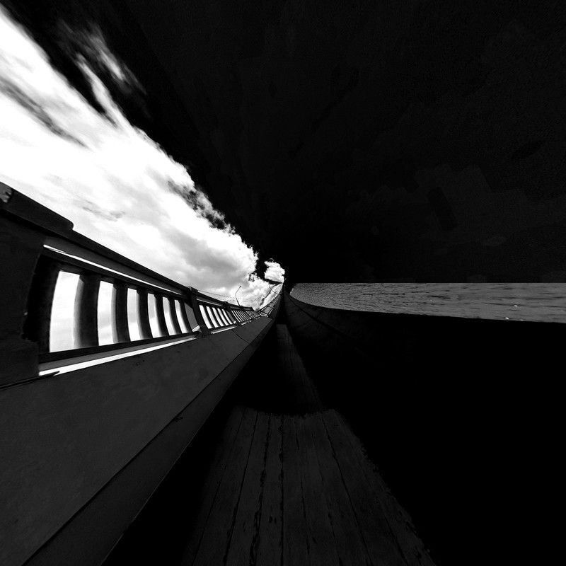 on bridge, b&w, abstract, abstraction, графика, композиция, ч/б \